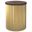 Demy Accent Table In Cognac and Gold