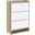 Denia 3-tier Shoe Storage Cabinet Antique Pine and White