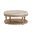 Deoius Tufted Round Cocktail Ottoman With Storage In Linen