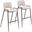Desi Barstool Set of 2 In Beige and Walnut