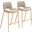 Desi Counter Stool Set of 2 In Beige and Gold