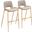 Desi Barstool Set of 2 In Beige and Gold