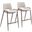 Desi Counter Stool Set of 2 In Beige and Walnut