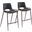 Desi Counter Stool Set of 2 In Black and Walnut