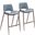Desi Counter Stool Set of 2 In Azure Gray and Walnut