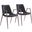 Desi Dining Chair Set of 2 In Black and Walnut