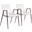 Desi Dining Chair Set of 2 In White and Walnut