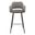 Desi Swivel Barstool In Heathered Gray and Dark Brown