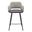 Desi Swivel Counter Stool In Warm Gray and Charcoal Gray