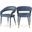 Destiny Vegan Leather Dining Chair In Navy