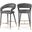 Destiny Vegan Leather Stool In Grey