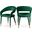 Destiny Velvet Dining Chair In Green