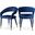 Destiny Velvet Dining Chair In Navy