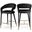 Destiny Velvet Stool In Black