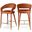 Destiny Velvet Stool In Cognac