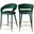 Destiny Velvet Stool In Green