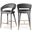 Destiny Velvet Stool In Grey
