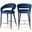 Destiny Velvet Stool In Navy