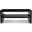 Dev 44 Inch Mitered Angle Coffee Table with Storage Shelf In Black