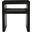 Dev Mitered Angle End Table with Storage Shelf In Black