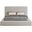 Devin Linen Textured Fabric Full Bed In Beige