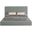 Devin Linen Textured Fabric Full Bed In Grey