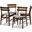 Devlin Mid-Century Modern Transitional Light Grey Fabric Upholstered and Walnut Brown Finished Wood 4-Piece Dining Chair Set