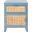 Devon 1 Drawer 1 Door Nightstand in Blue Grey
