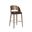 Dezirae Barstool In Charcoal Black and Antique Brass