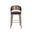 Dezirae Barstool In Charcoal Black and Antique Brass