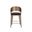 Dezirae Counter Stool In Charcoal Black and Antique Brass