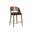 Dezirae Counter Stool In Charcoal Black and Antique Brass