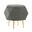 Diamond Ottoman In Gold and Green