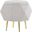 Diamond Ottoman In Light Grey and Gold