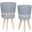 Diamond Planter With Wood Legs Set of 2 In Gray 15020-04