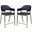 Diamond Sofa Adele Black Leatherette Counter Height Chairs Set of 2