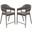 Diamond Sofa Adele Grey Leatherette Counter Height Chairs Set of 2