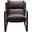Diamond Sofa Miller Chocolate Genuine Leather Sling Accent Chair