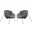 Diamond Sofa Roxy Grey Leatherette Accent Chairs Set of 2