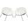 Diamond Sofa Roxy White Leatherette Accent Chairs Set of 2