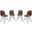 Diamond Sofa Theo Chocolate Leatherette Dining Chairs Set of 4