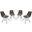 Diamond Sofa Theo Grey Leatherette Dining Chairs Set of 4