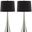 Diana 29.5 Inch Metal Table Lamp Set of 2 In Black