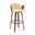Diana 30 Inch Swivel Bar Stool In Cream and Walnut