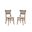 Diana Dining Chair - Set of 2 In Vintage Honey and Linen Upholstery