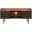 Diara 2 Shelf 2 Door Media Stand in Walnut and Black