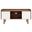 Diara 2 Shelf 2 Door Media Stand in Walnut and White