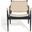 Dilan Leather Safari Chair In Black and White