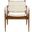 Dilan Safari Chair In Cream And Light Brown
