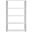 Dillon 40 Inch Shelving Unit In High Gloss White and Polished Stainless Steel